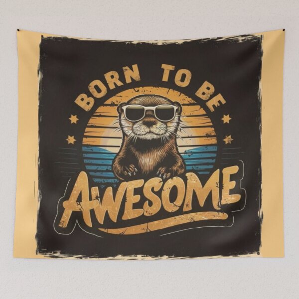 Item preview, otter - born to be awesome designed and sold by 123ks.