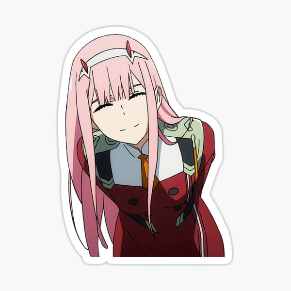 Best Girl Stickers Redbubble - roblox zero two face decal