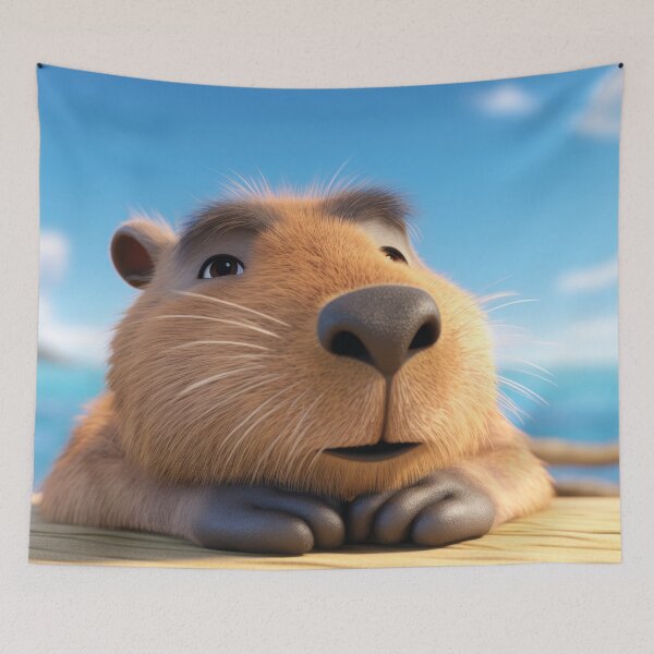 Item preview, cute beaver resting designed and sold by Mauswohn.