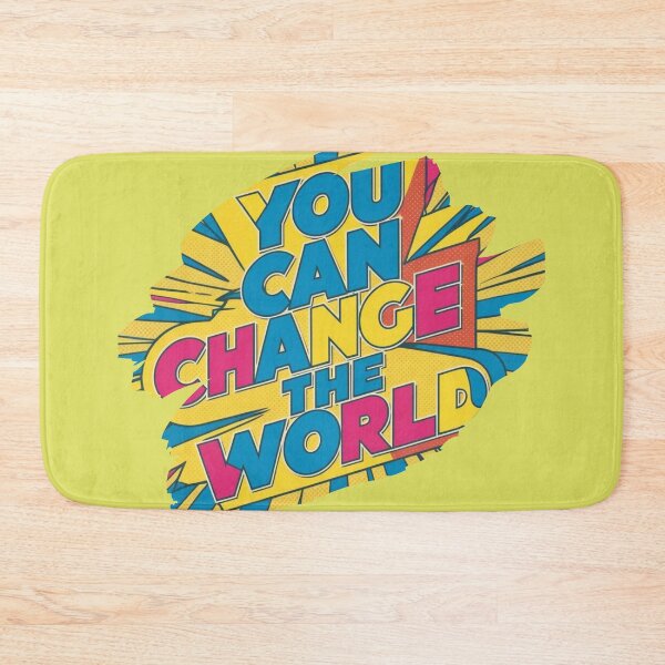 Item preview, Change the World Empowering Typography Dynamic Message Bold Statement designed and sold by TolgaSal.