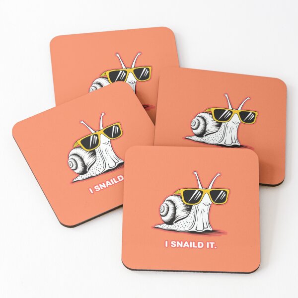 Item preview, I Snailed It Cool Snail Pun designed and sold by Dream-Fab.