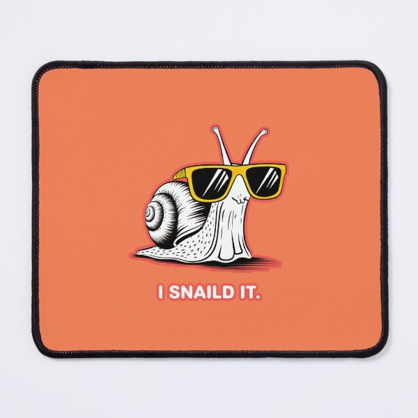 Item preview, I Snailed It Cool Snail Pun designed and sold by Dream-Fab.