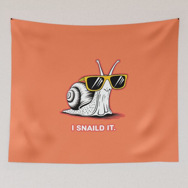 Item preview, I Snailed It Cool Snail Pun designed and sold by Dream-Fab.
