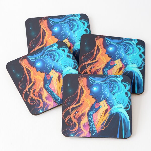 Item preview, Mystical Cosmic Goddess in Starlit Void designed and sold by ByteyCreatives.