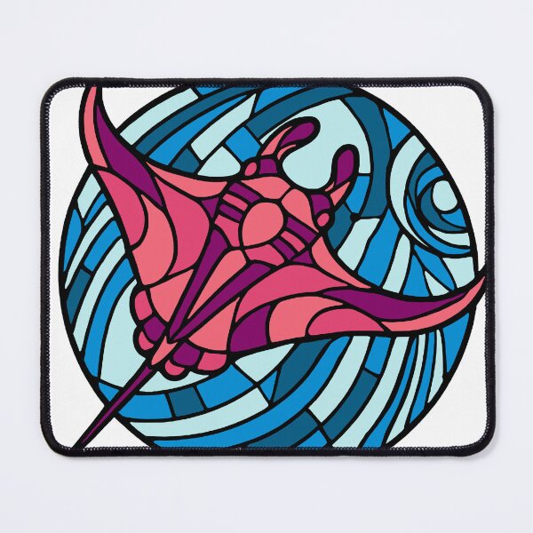 Item preview, Stained glass manta ray designed and sold by SpectrumShine.