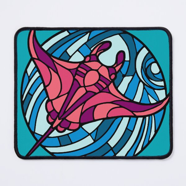 Item preview, Stained glass manta ray designed and sold by SpectrumShine.