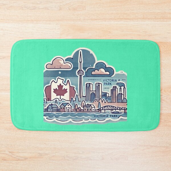 Item preview, Bingham Loop & Victoria Park Canada Minimalist 3D Sticker Design,  designed and sold by PaintMeWorld.