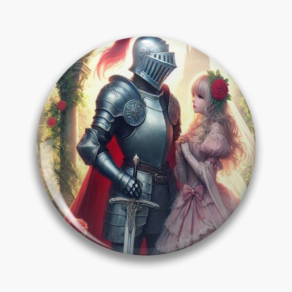 Item preview, AI generated princess and knight in rose garden designed and sold by AI-this-is-AI.