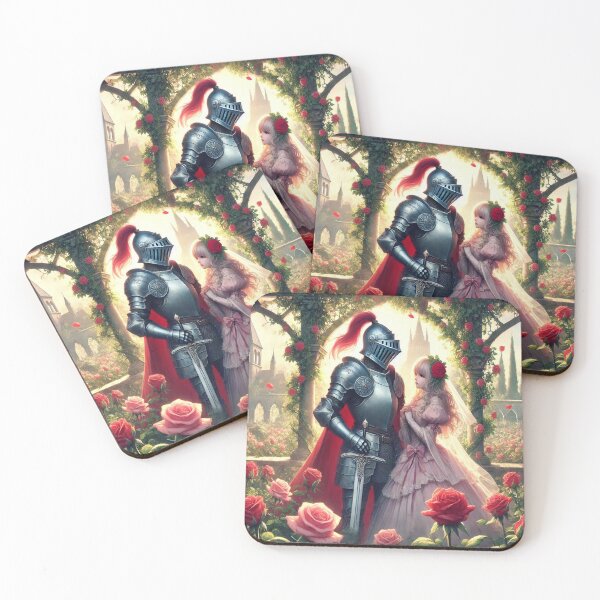 Item preview, AI generated princess and knight in rose garden designed and sold by AI-this-is-AI.
