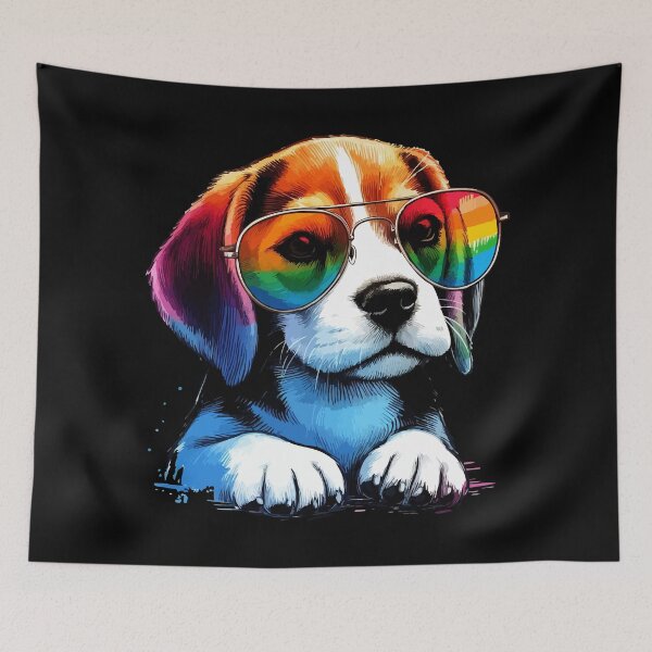 Artikelvorschau, Beagle Hund Welpe Lustig Bunt entworfen und verkauft von TomFrontierArt.