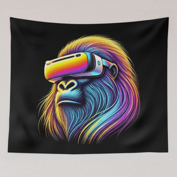 Item preview, Funny Gorilla VR Playing Tag Boys Adult Gorilla VR Gamer  designed and sold by Mryoussefwac.