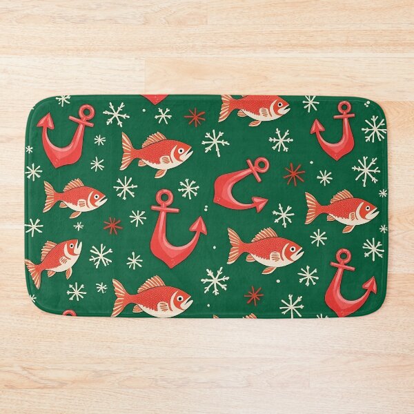 Item preview, Red Sea Vibes: Snowflakes and Anchors Pattern designed and sold by Casanova7000.
