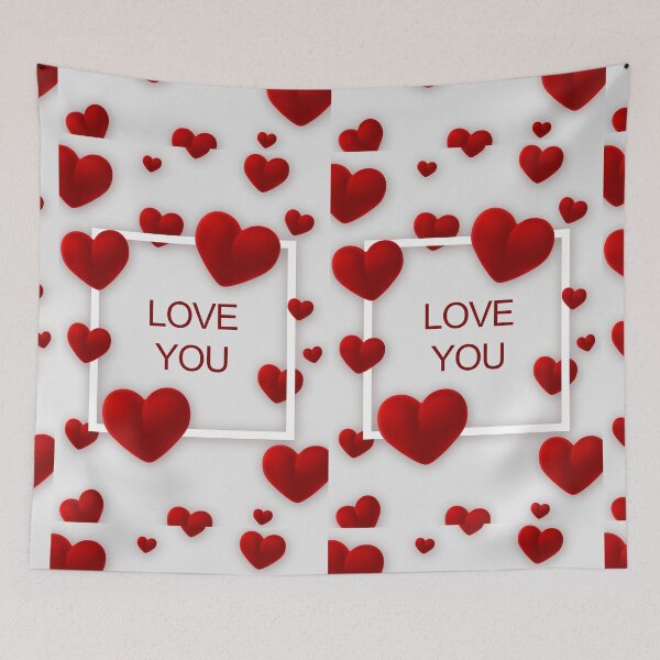 Item preview, Love You Red Hearts Frame - Valentine's Day designed and sold by 19Beauty.