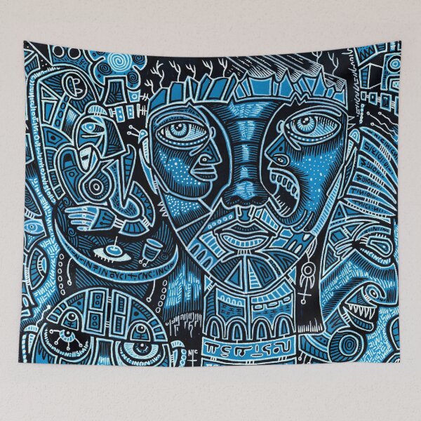 Item preview, the blue thinking room  designed and sold by NICSARTWORLD.