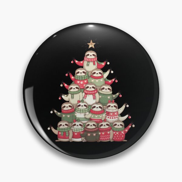 Item preview, Ugly Xmas  Sweater Cute Cozy Winter Laid Back Sloth Christmas Tree  designed and sold by zenpatterns.
