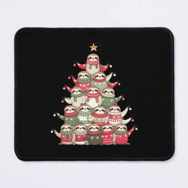 Item preview, Ugly Xmas Sweater Cute Cozy Winter Laid Back Sloth Christmas Tree designed and sold by zenpatterns.
