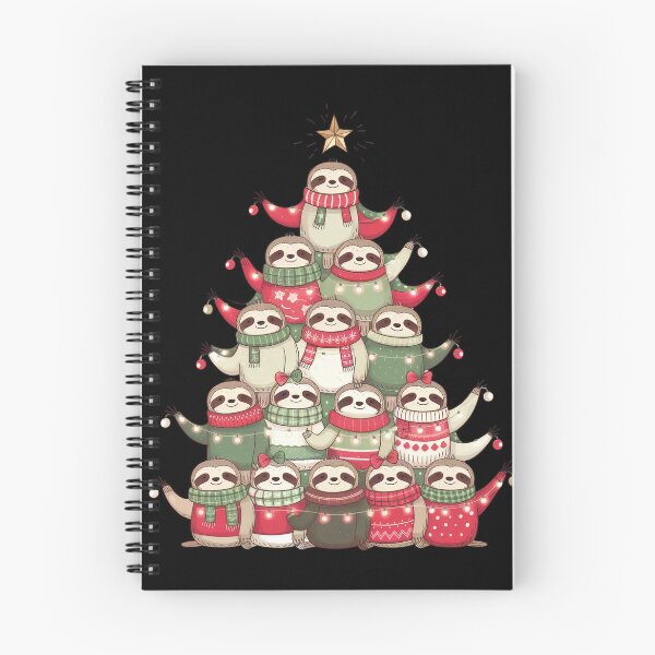 Item preview, Ugly Xmas  Sweater Cute Cozy Winter Laid Back Sloth Christmas Tree  designed and sold by zenpatterns.