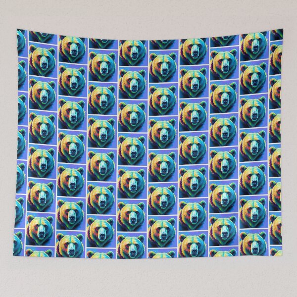 Item preview, Vibrant Grizzly - The Spirit of the Wild designed and sold by ChrisButler.