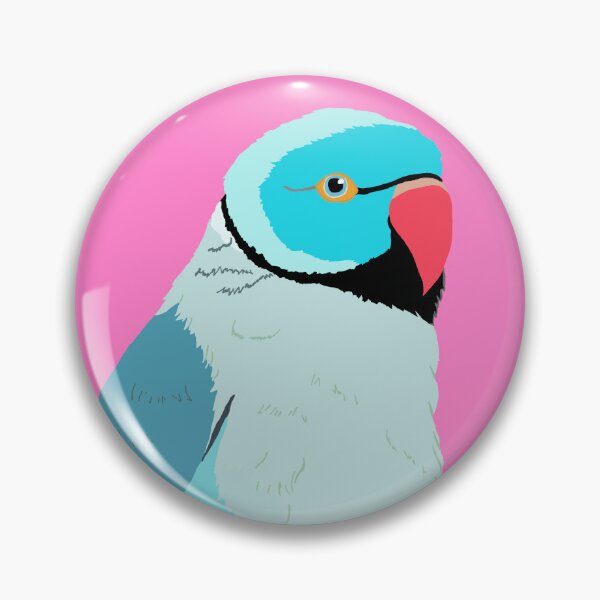 Item preview, Cute Indian Ringneck Parakeet Blue Version designed and sold by TiffinByLK.