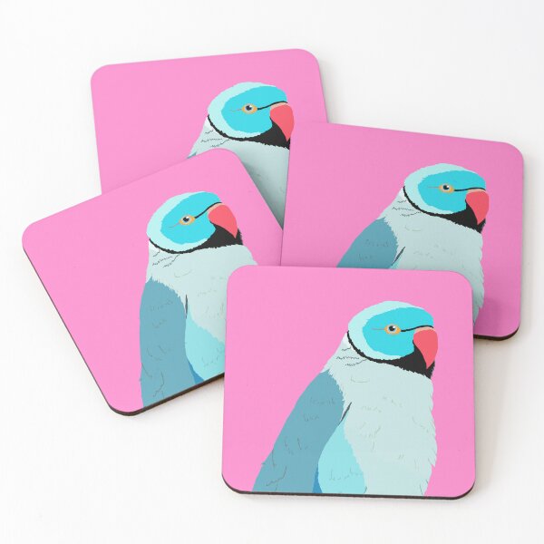 Item preview, Cute Indian Ringneck Parakeet Blue Version designed and sold by TiffinByLK.