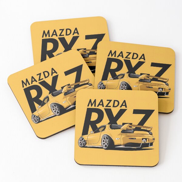 Aperçu de l'œuvre Mazda RX-7 jaune moutarde créée et vendue par DecarYourself.