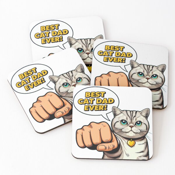Item preview, Best Cat Dad Ever Cool Fistbump Cat Design designed and sold by MigNetZ.
