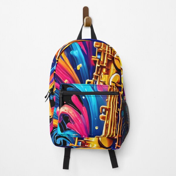 Item preview, Saxophone Player Musical Notes Jazz designed and sold by DrawHandArt.