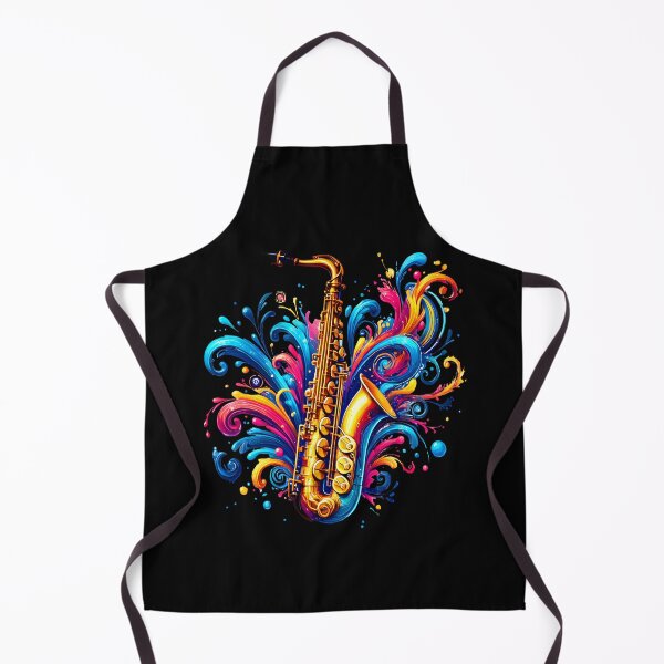 Item preview, Saxophone Player Musical Notes Jazz designed and sold by DrawHandArt.