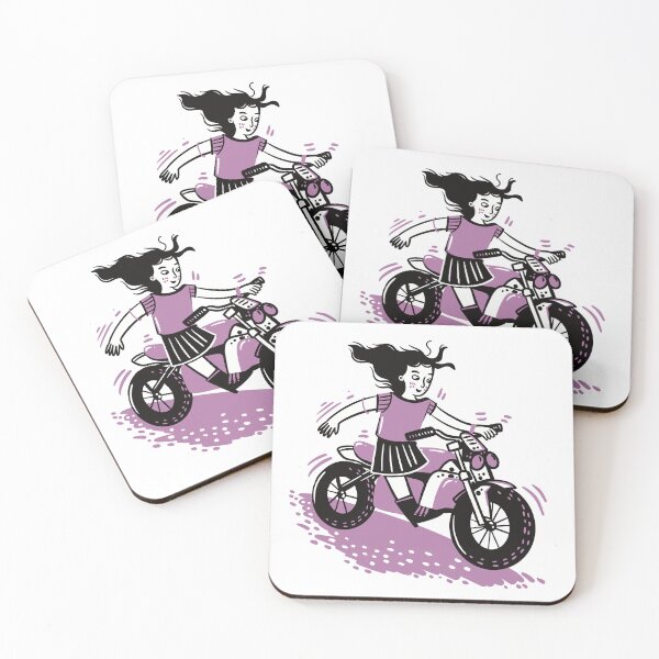 Item preview, Girl on a motorbike designed and sold by jasmineberry.