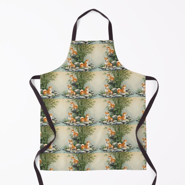 Item preview, A serene 3D pattern background featuring Shiba Inus in zen gardens,surrounded by bamboo and stones,ideal for calming pet-themed designs. designed and sold by AlwaysHome.