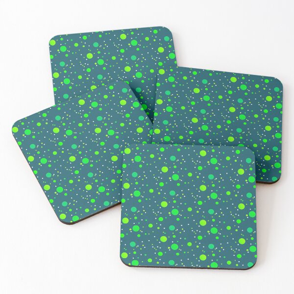 Item preview, Blue green artistic dotted | intricate emerald green dotty pattern designed and sold by lausn.