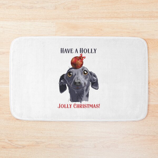 Item preview, Have a Holly Jolly Christmas greyhound designed and sold by SerenArtinOz.