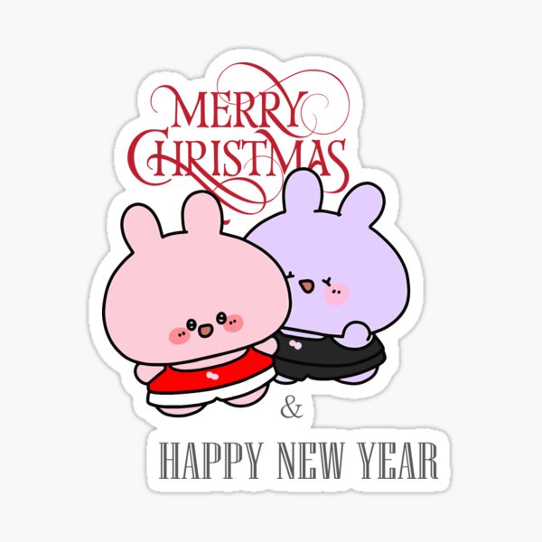 Merry Christmas and Happy New Year - Cute Asamimichan Art