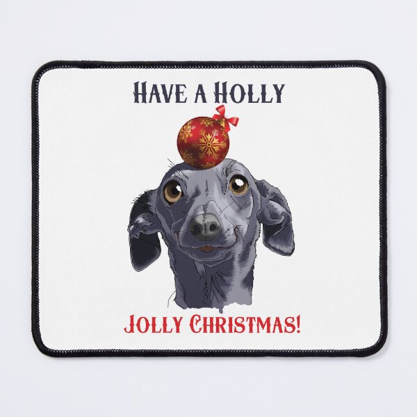 Item preview, Have a Holly Jolly Christmas greyhound designed and sold by SerenArtinOz.