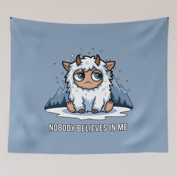 Item preview, Nobody Believes in Me Sad Yeti Illustration designed and sold by Dream-Fab.