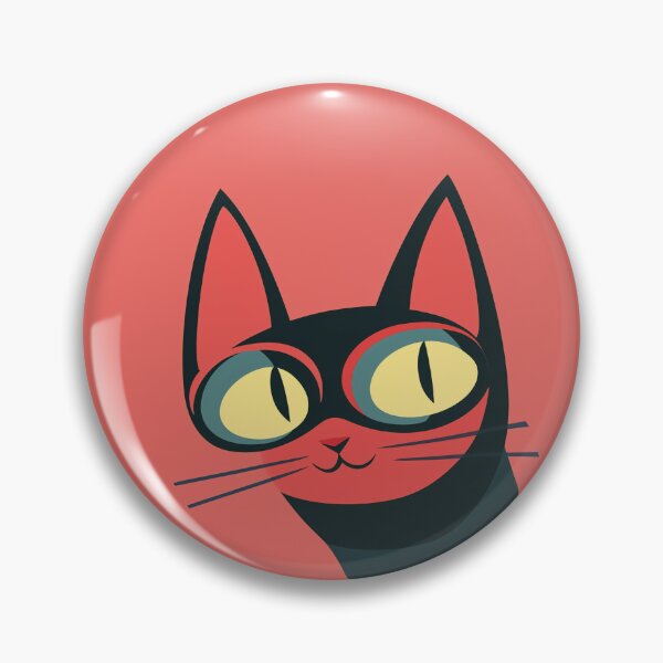 Item preview, black cat against red backdrop designed and sold by zirconp.