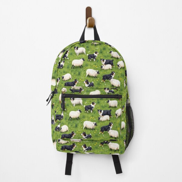 Item preview, A charming 3D pattern background featuring Border Collies herding sheep in a lush green field,perfect for outdoor-themed pet designs. designed and sold by AlwaysHome.