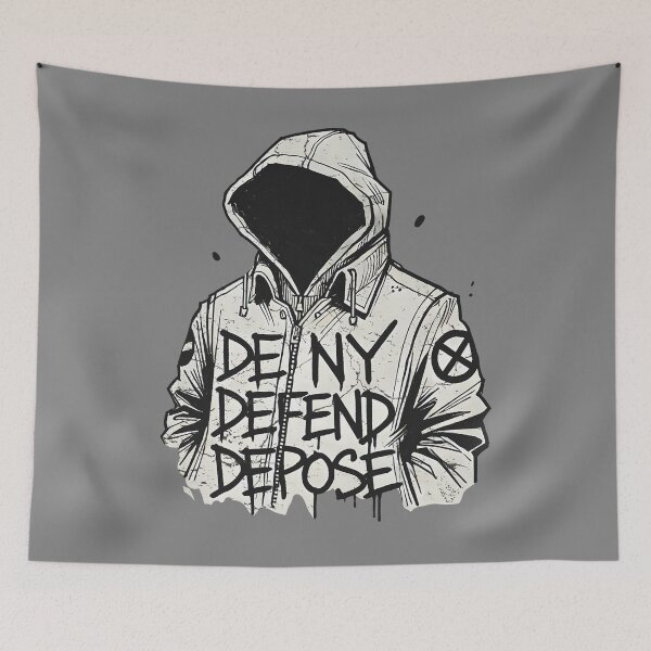 Item preview, Deny Defend Depose Luigi Mangione designed and sold by HowToCanadian.