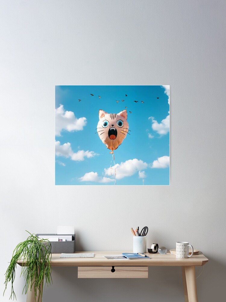 Thumbnail 1 von 3, Poster, Balloon Cat designt und verkauft von Fluffy-Cat-de.