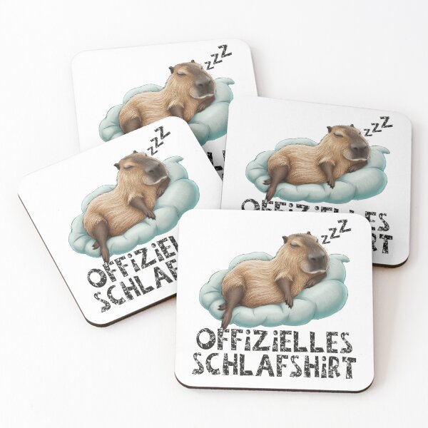 Item preview, Offizielles Schlafshirt - Niedlicher WasserSchwein schläft designed and sold by Smix Pixels.