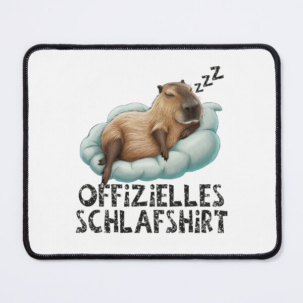 Item preview, Offizielles Schlafshirt - Niedlicher WasserSchwein schläft designed and sold by Smix Pixels.