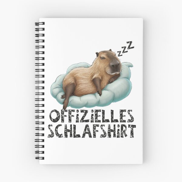 Item preview, Offizielles Schlafshirt - Niedlicher WasserSchwein schläft designed and sold by Smix Pixels.