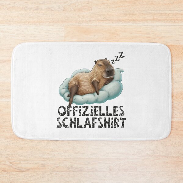 Item preview, Offizielles Schlafshirt - Niedlicher WasserSchwein schläft designed and sold by Smix Pixels.