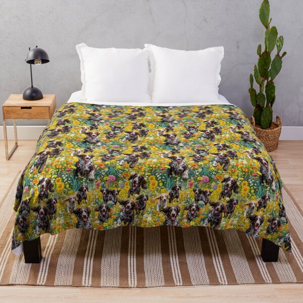 Item preview, A colorful 3D pattern background showcasing Irish Setters running through a field of wildflowers,perfect for vibrant pet-themed designs. designed and sold by AlwaysHome.