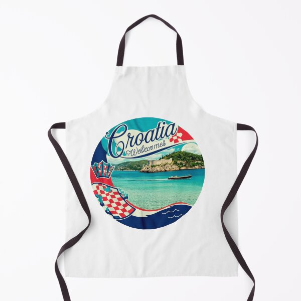 Item preview, Croatia  Welcomes Flag Map Dubrovnik, Split, Zagreb designed and sold by AnimalsDH305.