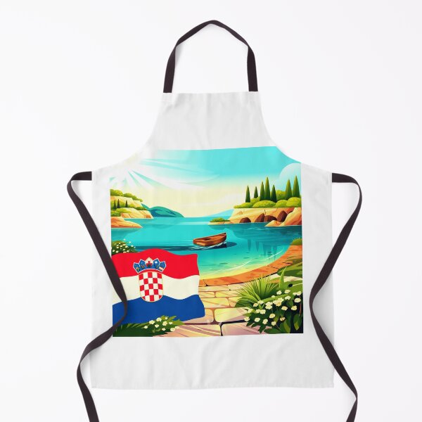 Item preview, Croatia  Welcomes Flag Map Dubrovnik, Split, Zagreb designed and sold by AnimalsDH305.