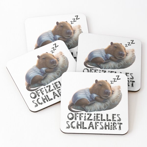 Item preview, Offizielles Schlafshirt - Niedlicher WasserSchwein schläft designed and sold by Smix Pixels.