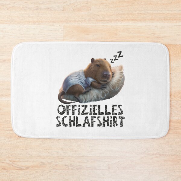 Artikelvorschau, Offizielles Schlafshirt - Niedlicher WasserSchwein schläft entworfen und verkauft von Smix Pixels.
