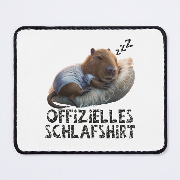 Item preview, Offizielles Schlafshirt - Niedlicher WasserSchwein schläft designed and sold by Smix Pixels.