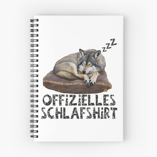 Item preview, Offizielles Schlafshirt - Niedlicher Wolf schläft designed and sold by Smix Pixels.